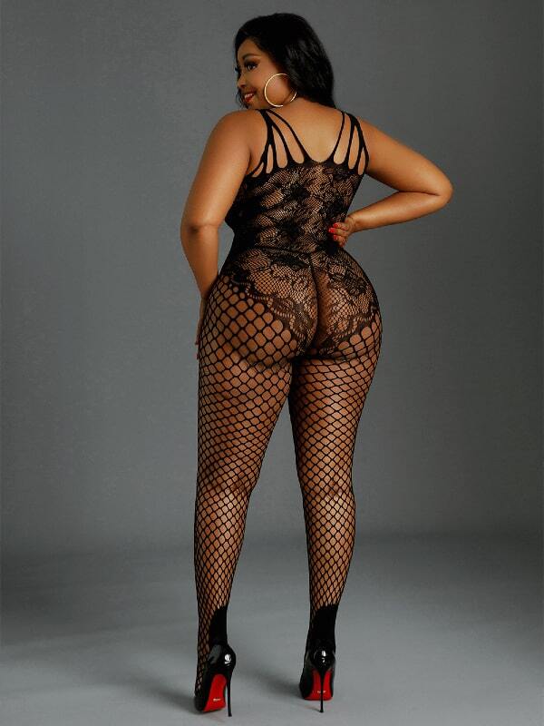 Bodystocking Model 04 Plus Moonlight Lingerie Grande-Taille Oh! Darling