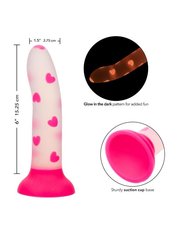 Gode Glow In The Dark Heart Calexotics Sextoys Gode Oh! Darling