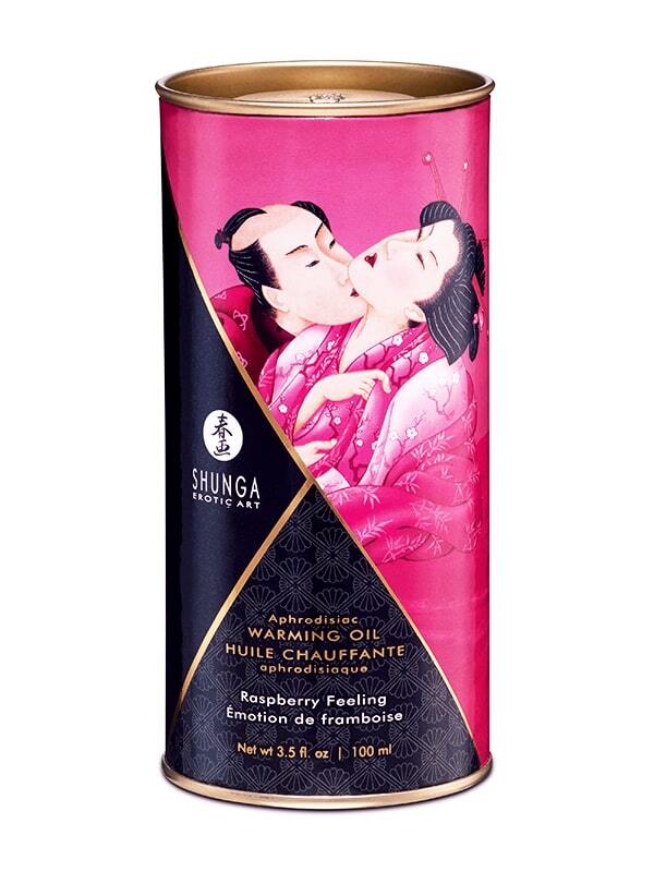 Huile Chauffante Aphrodisiaque Émotion de Framboise Shunga Bien-être Massage intime Oh! Darling