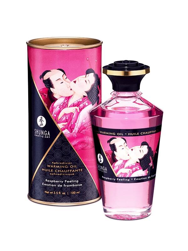 Huile Chauffante Aphrodisiaque Émotion de Framboise Shunga Bien-être Massage intime Oh! Darling