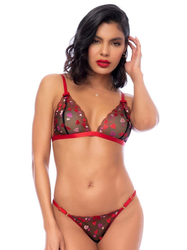 Ensemble 8899 Mapalé avec cœurs brodés Lingerie 2&3 pièces Oh! Darling