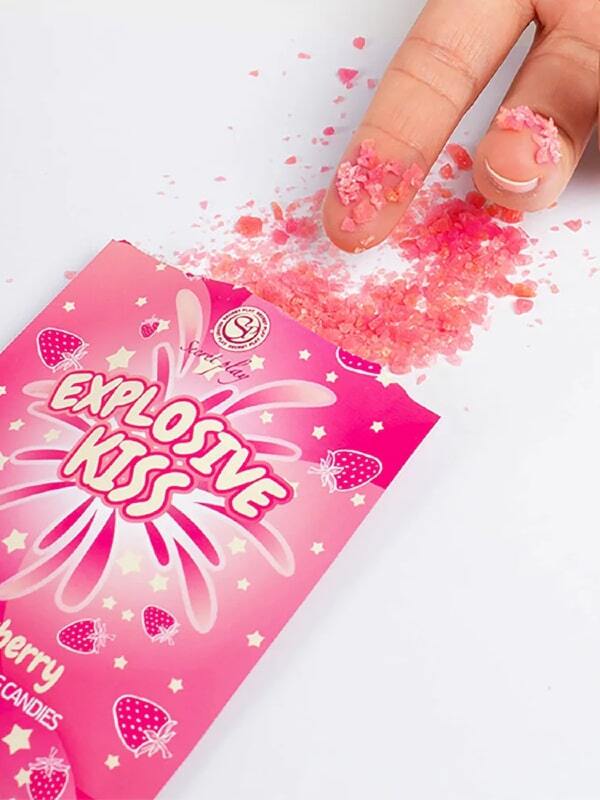 Sachet de bonbons pétillants Fraise Explosive Kiss Secret Play 3