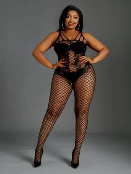 Bodystocking Model 04 Plus Moonlight Lingerie Grande-Taille Oh! Darling