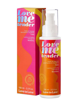 Huile de massage chauffante Fraise Love me Tender Bien-être Massage du corps Oh! Darling