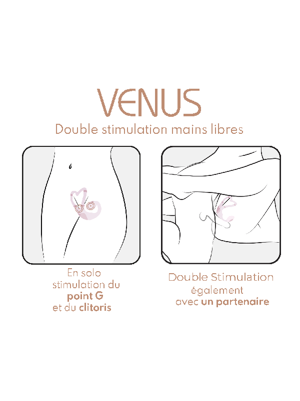 Double stimulateur connecté Venus Sextoys Stimulateur clitoridien Oh! Darling